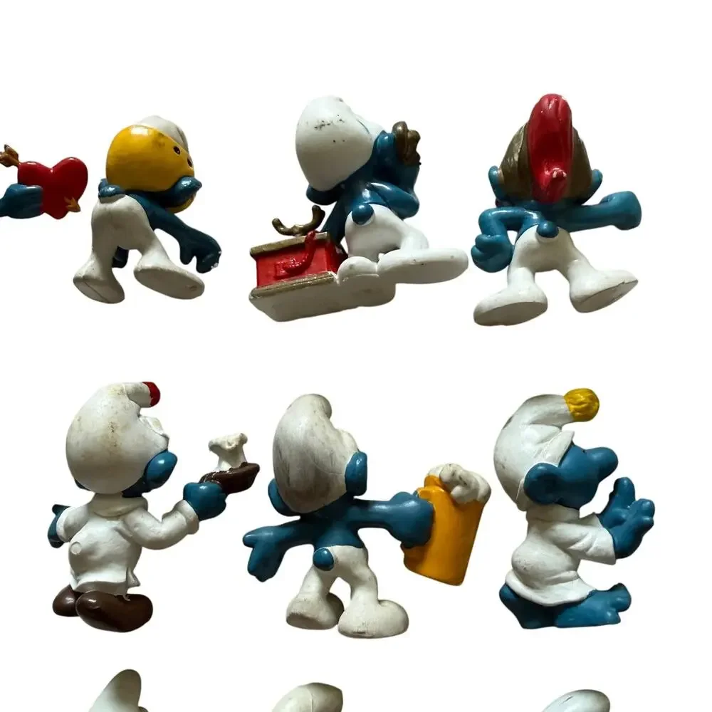 Vintage Smurf Action Figure Lot 1980s Mixed Characters Collection PVC Figures
